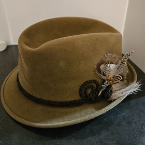 Vintage Cavanaugh Mens Fedora Felt Hat 7 3/8 EUC New York.